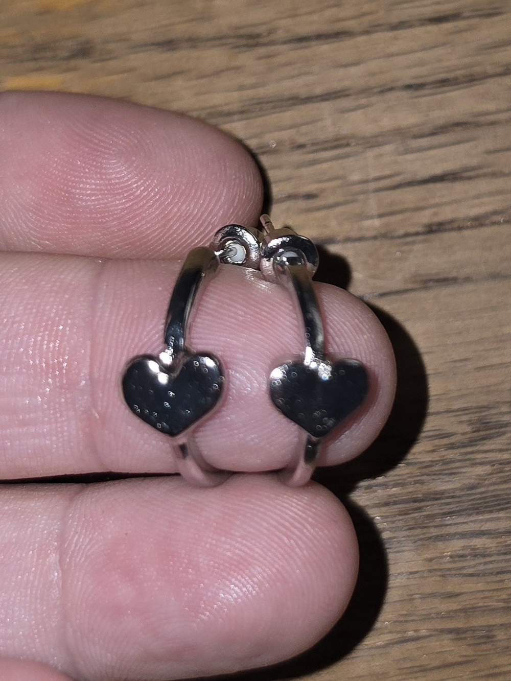 Silver Heart Huggie Hoop Earrings - Classic Women's Jewelry BNIB